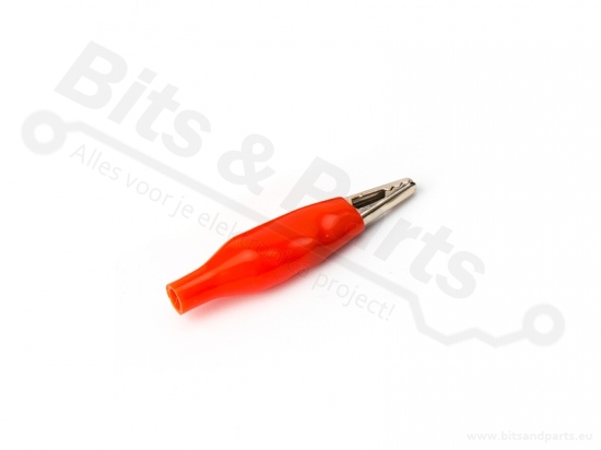 Crocodile clip insulated 28mm red